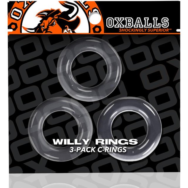 - Willy Rings 3-pack Cockrings Clear