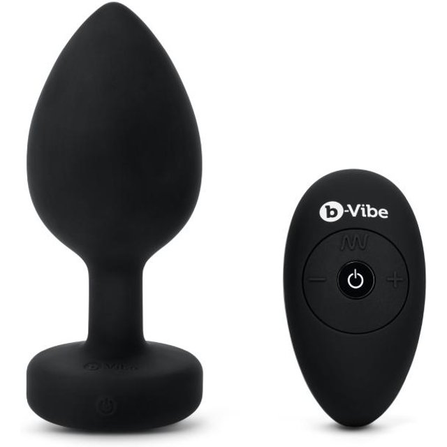 - Vibrating Jewel Plug XXL Black