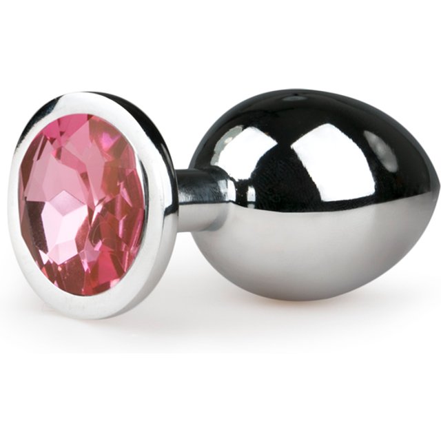 EasyToys - Plug anal métallique avec diamant rose - M