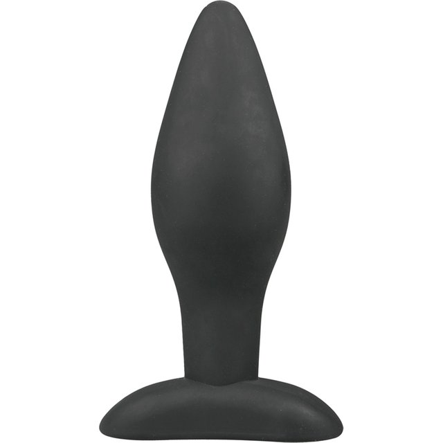 Plug anal noir en silicone - Large