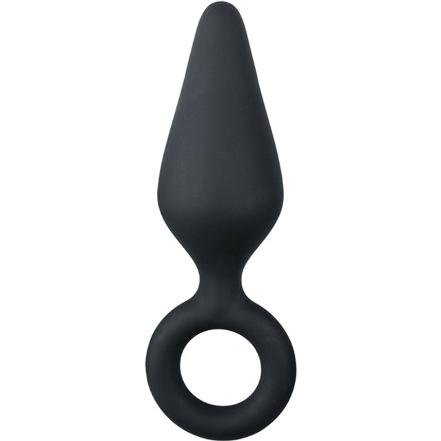 EasyToys - Plug anal noir avec anneau - Small