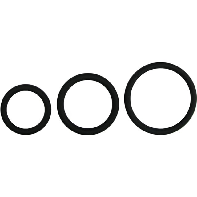 EasyToys - Kit cockring en trois tailles - Noir