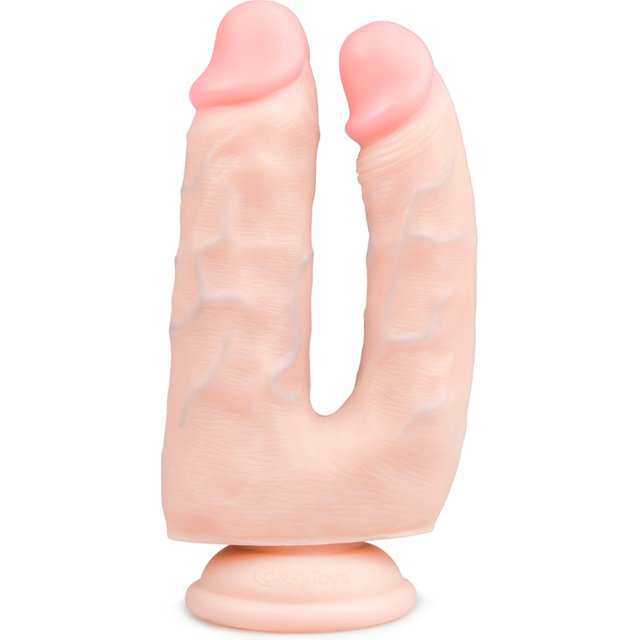 Double Gode Réaliste avec Ventouse - 18 cm