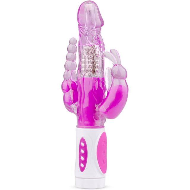 EasyToys - Vibro rabbit avec simulateur anal et clitoridien - Rose
