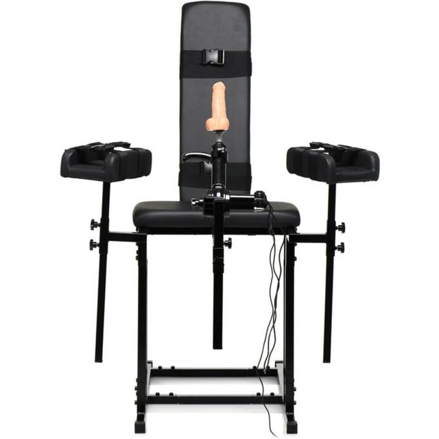 Chaise d'obéissance avec machine à sexe
