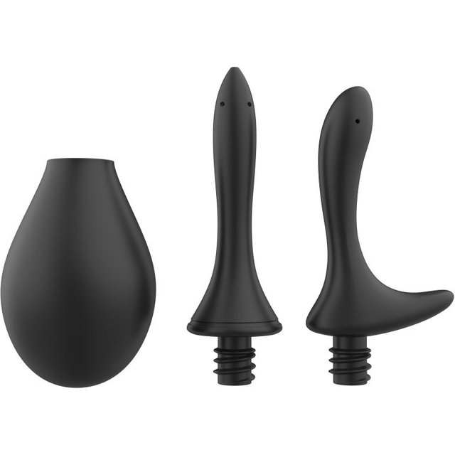 - Kit de poire à lavement avec deux embouts en silicone 2