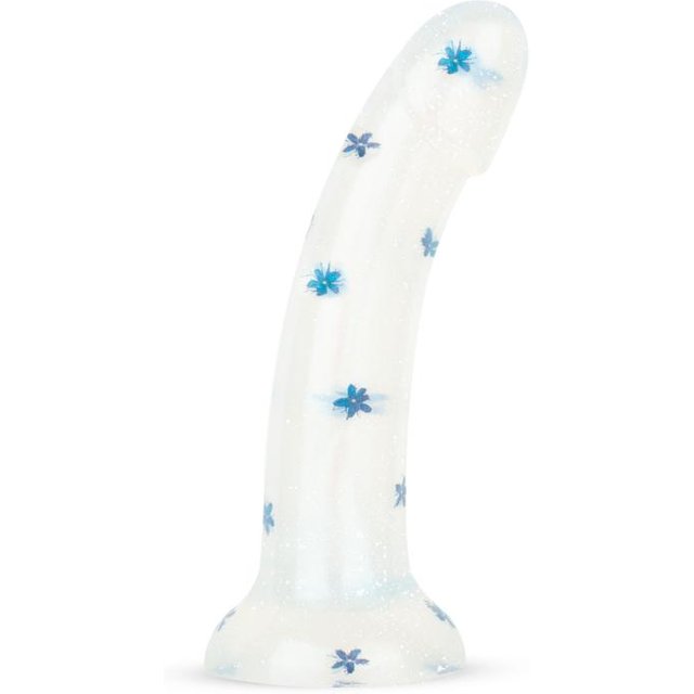 Dildo Collection Blossom Bliss Dildo – Design Bleu à Paillettes 19 cm