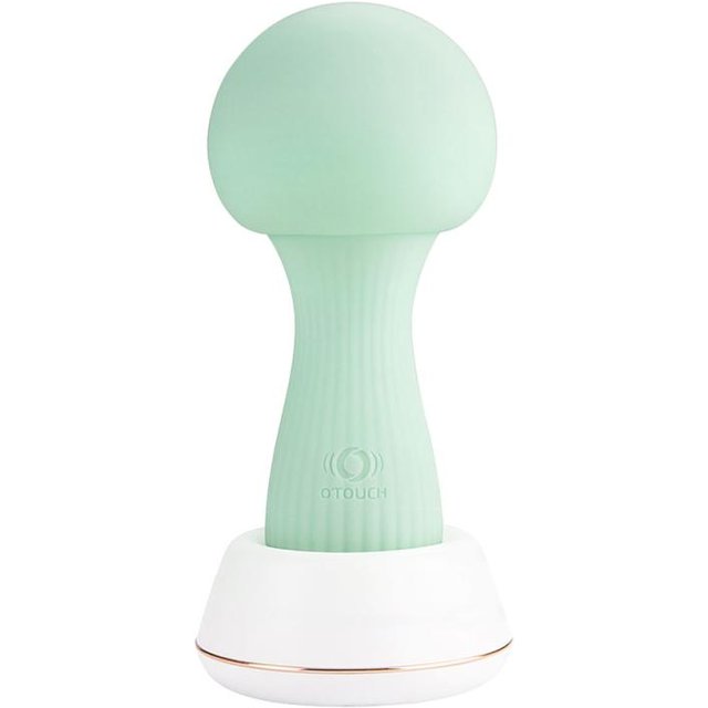 - Vibromasseur Wand Silicone Mushroom - Bleu-vert
