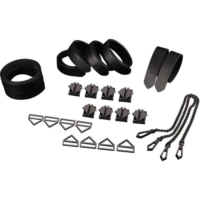 - Ensemble de Contraintes 8-Sangles de Bondage - noir