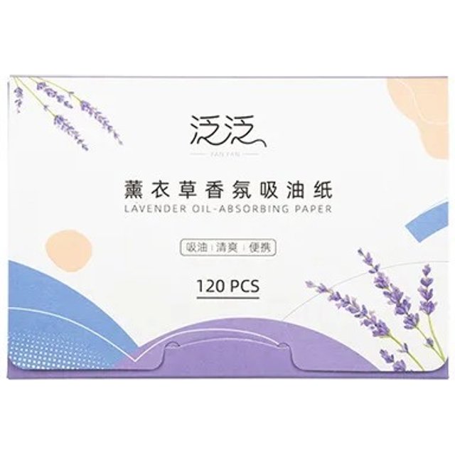 Absorbierende mattierende Papiere für das Gesicht 120 Stück mit Lavendel Entfernung von Öl von fettiger Haut Mattierung ohne Make-up Für die Handtasche und auf Reisen