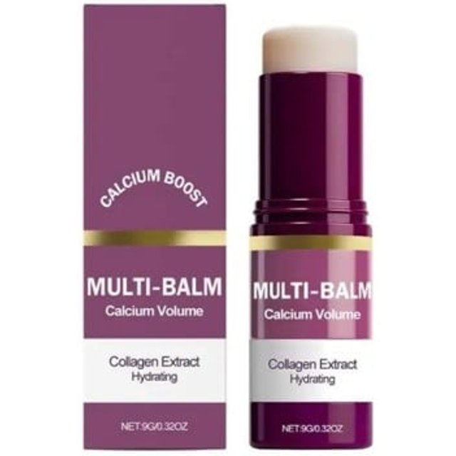 Balsam do twarzy w sztyfcie z ekstraktem kolagenowym i wapniem, nawilżający krem przeciwzmarszczkowy, 9 g, multi-balm stick do twarzy