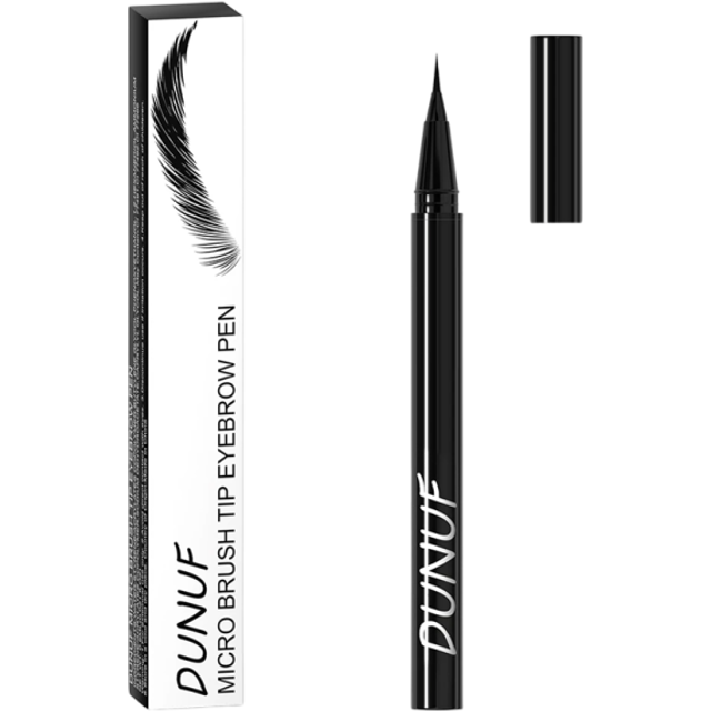 Czarny wodoodporny płynny ołówek do brwi 0,6 ml Długotrwały eyeliner Odporny na pot Cienka końcówka Szybkoschnący akcesorium do makijażu