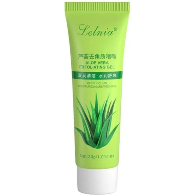 Delikatny peeling do twarzy i ciała 30g Aloe Vera Peelingujący żel oczyszczający Usuwanie martwego naskórka Nawilżenie i zmiękczenie skóry