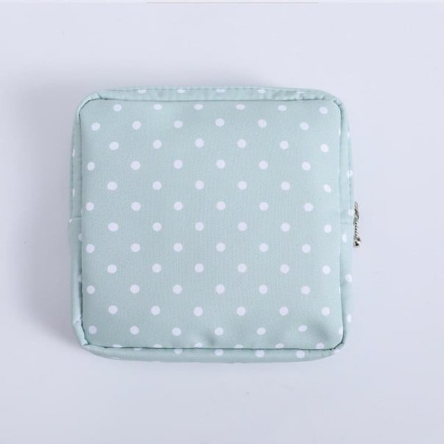 Kosmetyczka podróżna na artykuły higieniczne Etui na podpaski i drobną kosmetykę Zamek błyskawiczny Bawełna Wymiary 13 x 13 x 3 cm 2