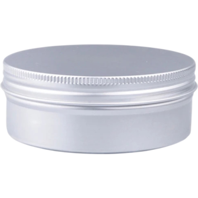 Kosmetyczna platerowa puszka 150 ml Aluminiowa zakręcana pojemnik srebrny 83 × 35 mm Opakowanie na kremy balsamy maści kosmetyki i domowe kosmetyki