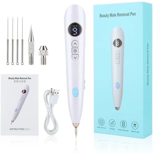 Kosmetyczne pióro do lokalnej pielęgnacji skóry 9 poziomów USB ładowanie z igłami 1200mAh