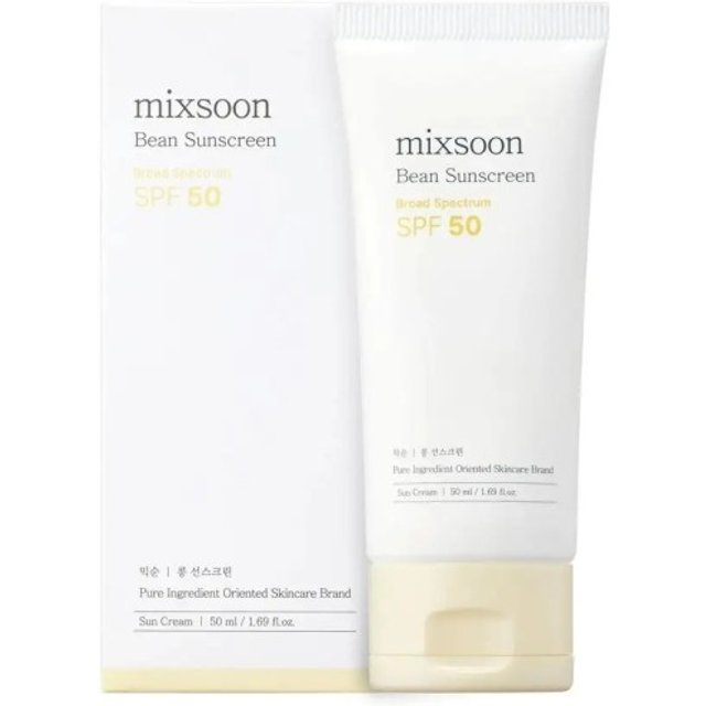 Krem przeciwsłoneczny do twarzy SPF 50 z ekstraktem z fasoli 50 ml Ochrona skóry o szerokim zakresie Lekka tekstura Do codziennego użytku