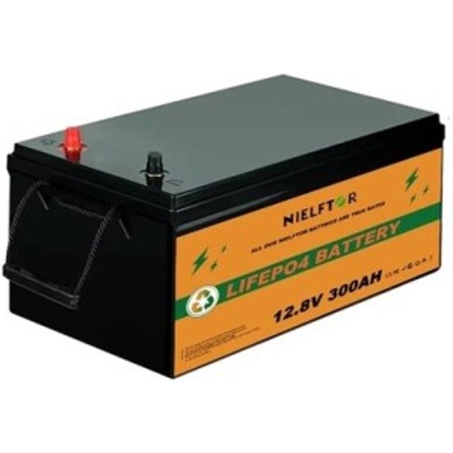 LiFePO4 Batterie 12,8 V 300 Ah 3840 Wh Smart 4S 150 A BMS Lithium Schwarz für Wohnmobile Boote und Solaranlagen sowie Notstromsysteme