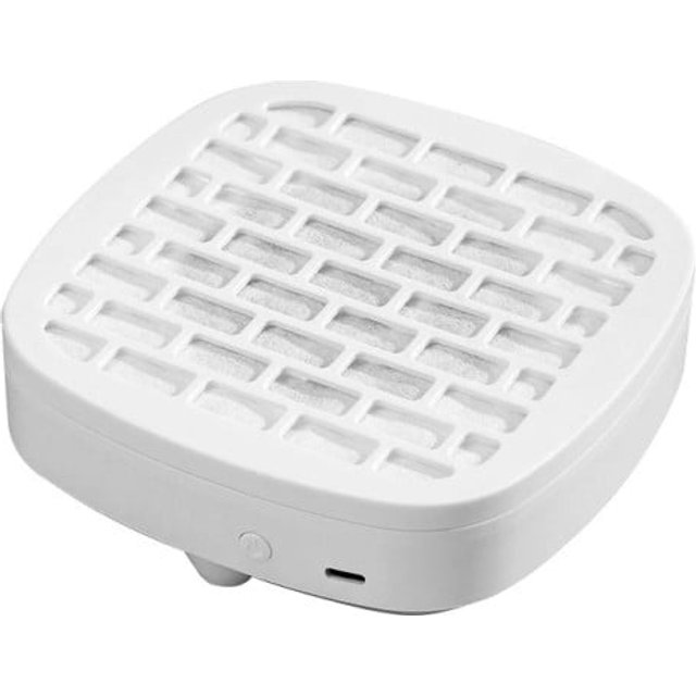 Mini wentylator do odsysania paznokci z papierowym filtrem 14,5 x 5,5 x 16 cm ultra cichy do odsysania pyłu i resztek po manicure do studia biały