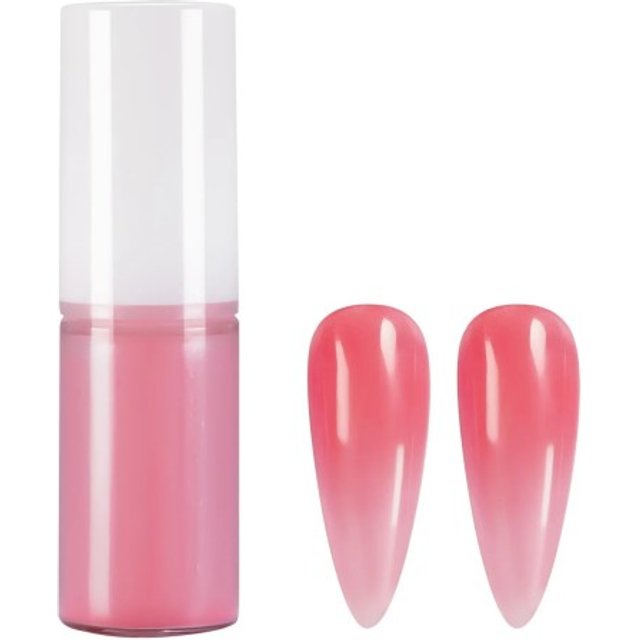 Ombré spray w proszku do paznokci do manicure, Efekt gradientu do kreatywnych wzorów i nail artu czerwony