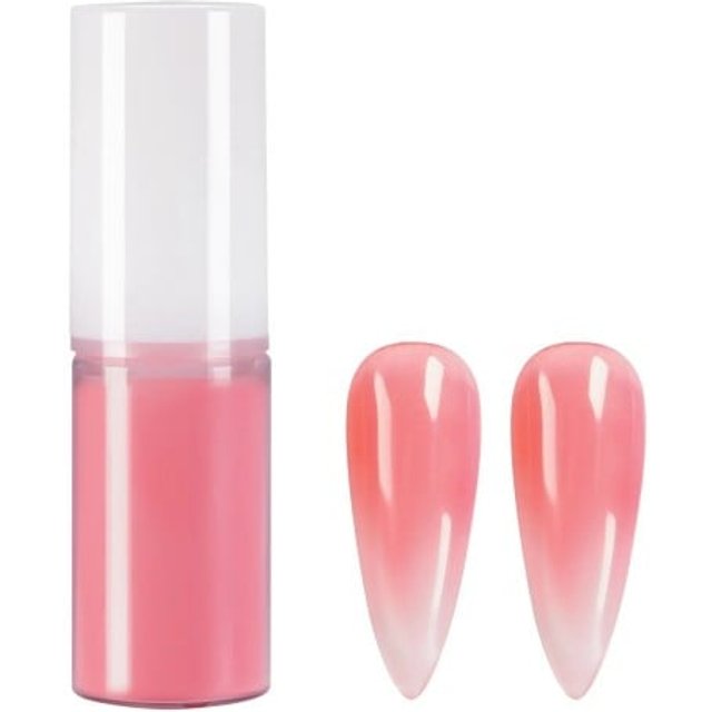 Ombré spray w proszku do paznokci do manicure, Efekt gradientu do kreatywnych wzorów i nail artu koralowy