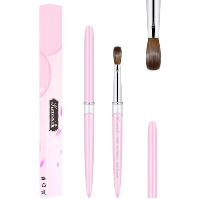 Pędzel akrylowy do paznokci 13,5 cm 6,4 x 18,8 mm Manicure modelujący pędzel z pokrywką do akrylowych i żelowych paznokci Narzędzie profesjonalne