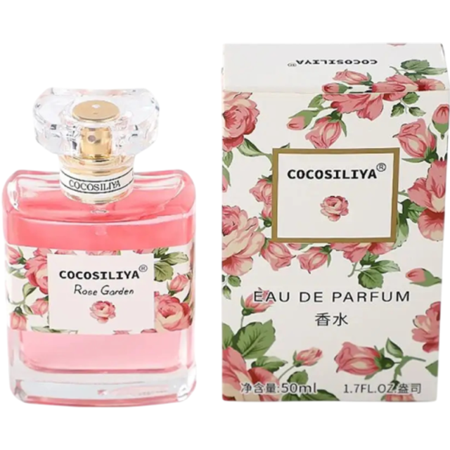 Perfum COCOSILIYA Naturalna kwiatowa woń Ogród róż 50 ml Długotrwała woda perfumowana Różowa Lekki świeży perfum na każdy dzień