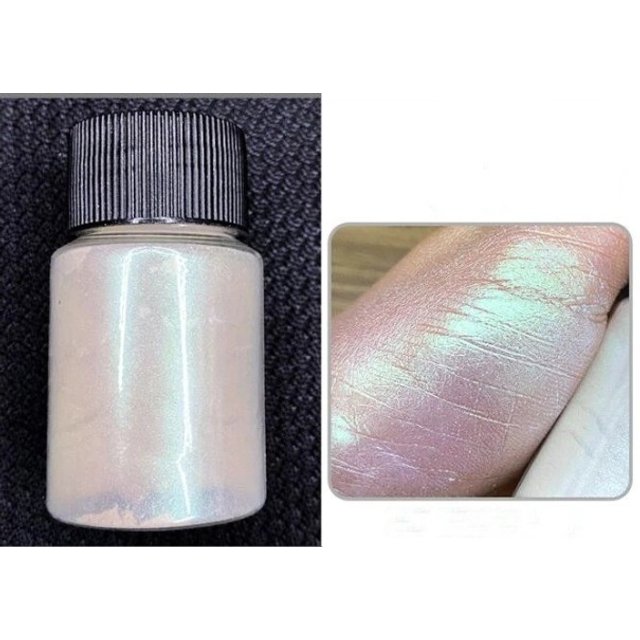 Perłowy puder do paznokci dla błyszczącego efektu i kreatywnej manicure oraz nail art zielony