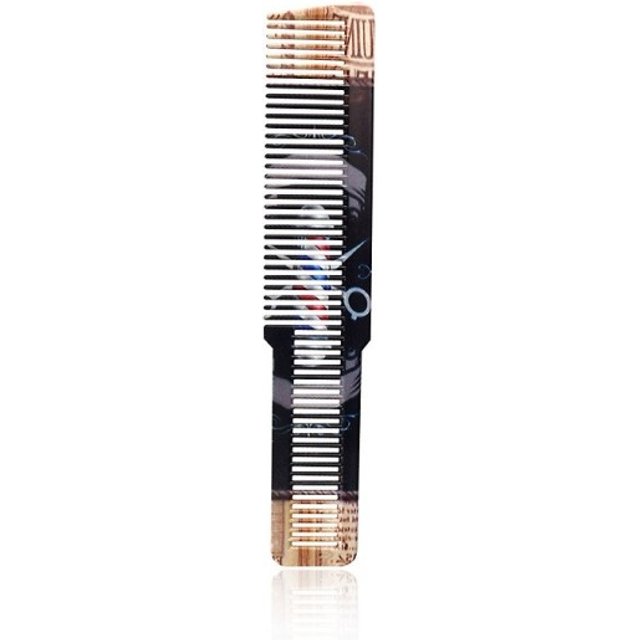 Płaski antystatyczny grzebień fryzjerski Flat Top do strzyżenia włosów Termoodporny plastikowy grzebień 19,7 x 3,5 cm