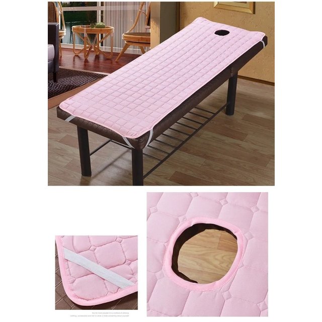 Pokrowiec ochronny na fotel masujący 185x70cm z otworem na twarz Elastyczny pokrowiec higieniczny SPA Kosmetyki Wellness Wygodny różowy