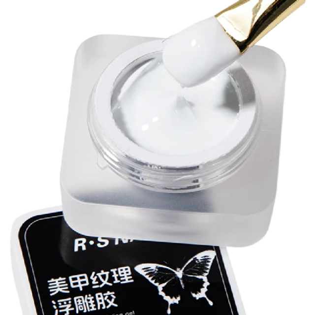 RSNAIL żelowy lak do paznokci 5 g 3D malowanie na paznokciach Gęsty żel modelujący do DIY rysunku manicure dekoracji nail art biały