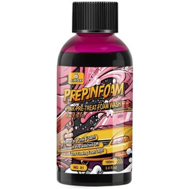 Schaumshampoo für die Autowäsche Vorreinigungs-Schaum 100 ml aktive Reinigungsformel rosa zur Entfernung von Schmutz von der Karosserie