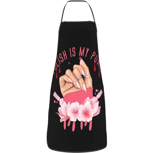 Schürze für Erwachsene 50x75 cm Ohne Ärmel Mit Nackenband Motiv Nägel Kosmetik Nagellack Malen Küche Kochen Kreativ