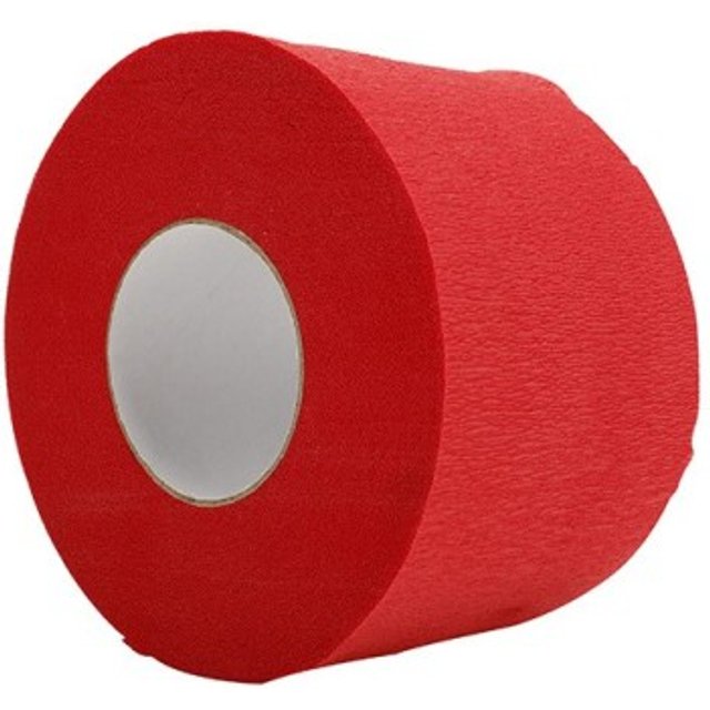Krepowa taśma na szyję podczas strzyżenia włosów Papierowy kołnierz przeciwko opadaniu włosów na szyję 10,7 x 6,7 cm czerwony