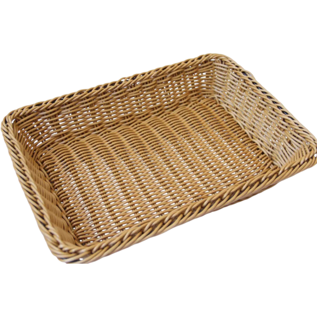 Tkany prostokątny koszyk do przechowywania 35 x 25 x 7 cm Praktyczny organizer na drobiazgi kosmetyki akcesoria do domu
