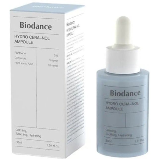 Twarzowe serum nawilżające i łagodzące 30 ml z ceramidami, pantenolem i kwasem hialuronowym z pipetą do domowej pielęgnacji skóry
