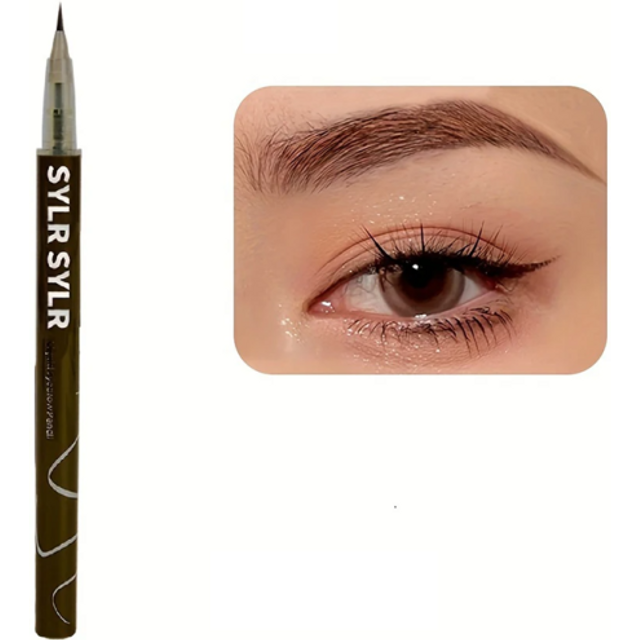 Ultra cienka wodoodporna kredka do brwi 0,008 mm Odporna na pot i rozmazywanie 12,5 x 0,8 cm brązowy