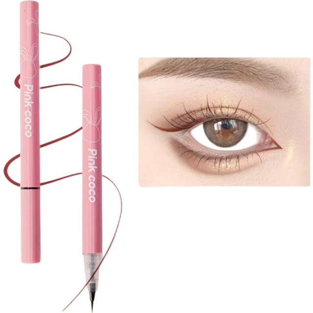 Ultracienki kolorowy eyeliner Wodoodporny matowy eyeliner czerwony