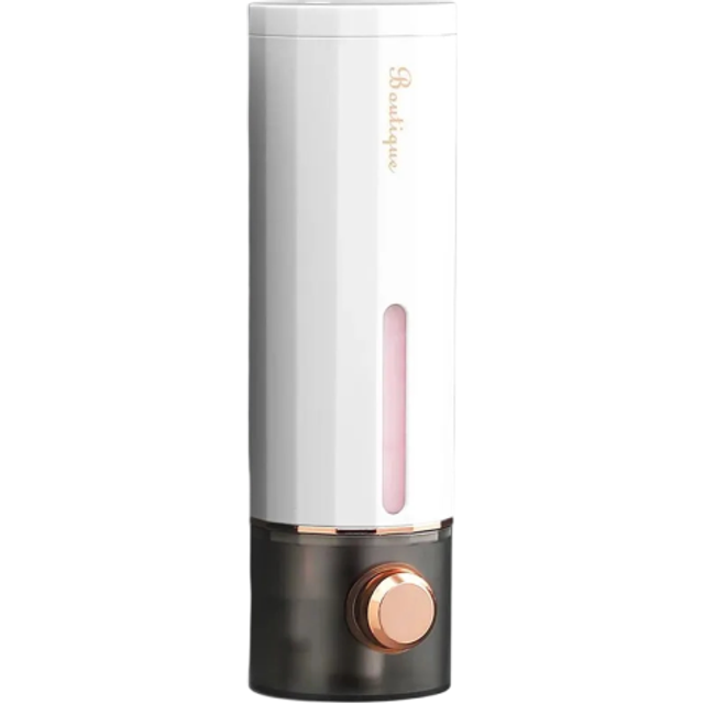 Wand-Dosierer ohne Bohren für Seife 450 ml ABS+PS Halter für Duschgel Shampoo und Desinfektionsmittel weiß