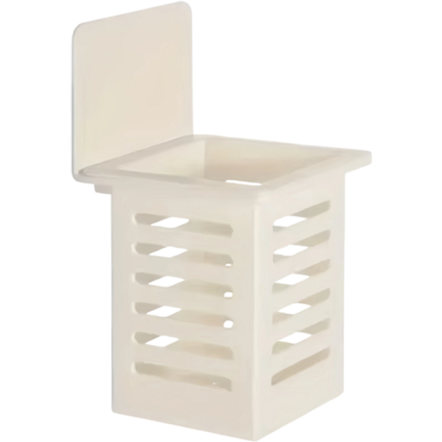 Wandmontierter Zahnbürstenhalter für das Badezimmer. Aufbewahrungsorganizer für Bürsten, Kämme und Kosmetika. Spart Platz. Ideal für kleine