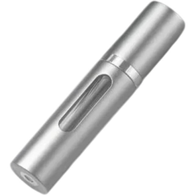 Wkładany atomizer do perfum 5 ml Matowy design Aluminiowy stop Podróżny mini spray Wzmocnione szkło Pusty pojemnik na kosmetyki zapachowe srebrny