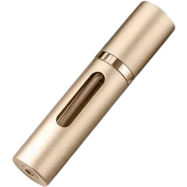 Wkładany atomizer do perfum 5 ml Matowy design Aluminiowy stop Podróżny mini spray Wzmocnione szkło Pusty pojemnik na kosmetyki zapachowe złoto