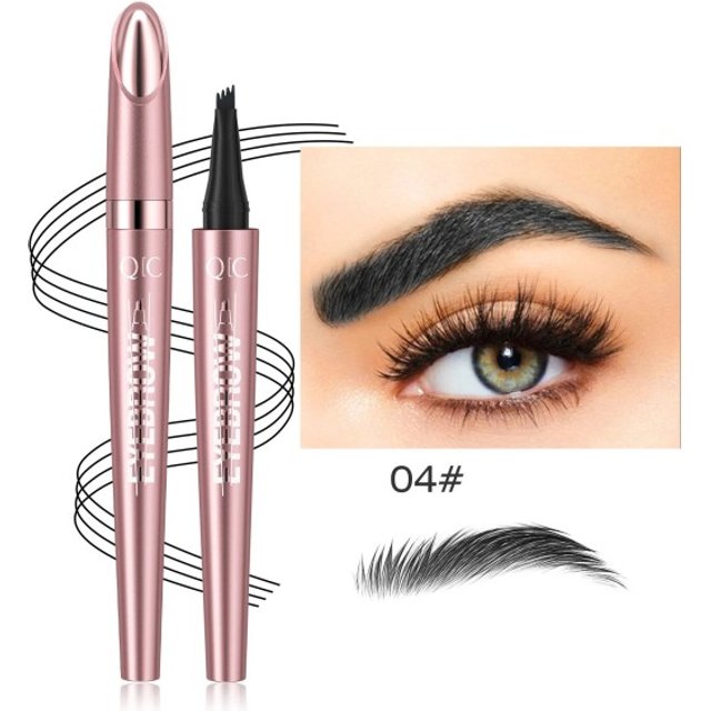 Wodoodporna płynna kredka do brwi 1 ml 3 x 1,5 x 13,6 cm z aplikatorem czteropunktowym w 6 naturalnych odcieniach dla 24-godzinnego efektu 4