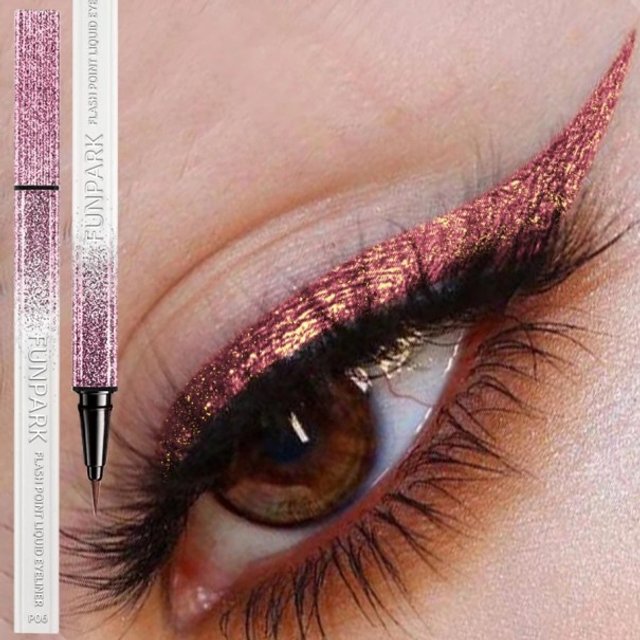 Wodoodporne płynne eyelinery 13 x 1 cm z cienkim pędzelkiem w 6 kolorowych wariantach długotrwałe i niezmywalne dla wyrazistego makijażu różowy