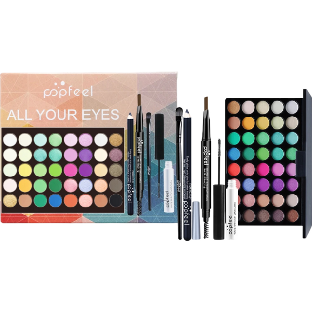 Zestaw do makijażu oczu Paleta cieni do powiek Tusz do rzęs Eyeliner Kredka do brwi Kolorowe cienie Zestaw upominkowy Narzędzia kosmetyczne dla kobiet