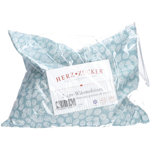 Herzzucker® Coussin Chauffant aux Graines de colza 26 x 21 cm Feuilles