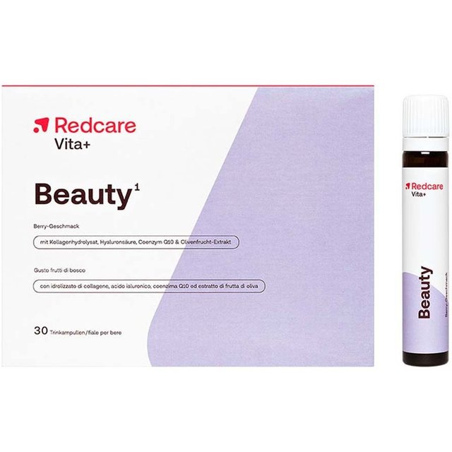 Redcare Vita+ Beauté pour peau, cheveux & ongles, Acide hyaluronique, Collagène & Q10