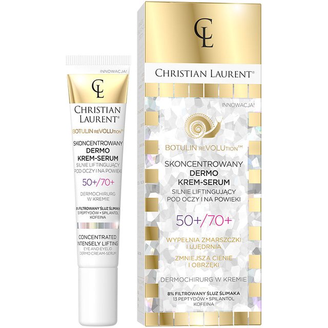Hochkonzentriertes Dermo-Creme-Serum mit starkem Lifting-Effekt unter Augen und auf Augenlider, 50+/70+