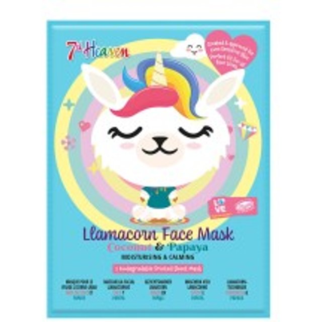 7Th Heaven Llamacorn Face Mask 1 Unit
