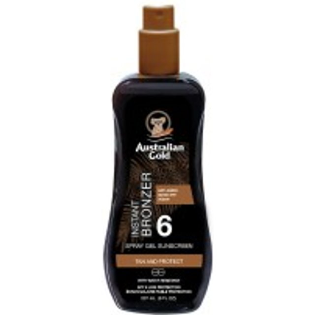 Australian Gold Sunscreen SPF6 Spray Gel With Instant Bronzer 237ml